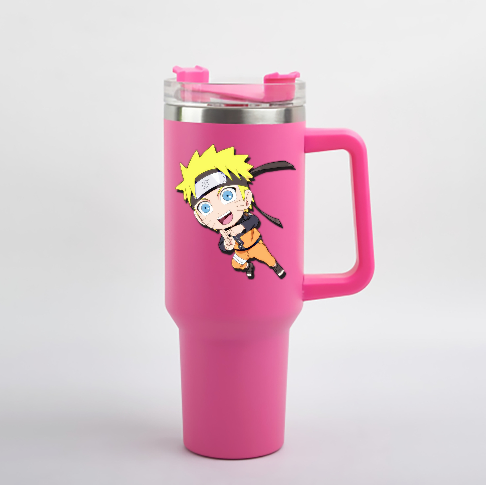 （画像用） NARUTO -ナルト- うずまき ナルト Uzumaki Naruto 1200mL車用タンブラー - クリスタルステッカー（プラスチックストロー付き）